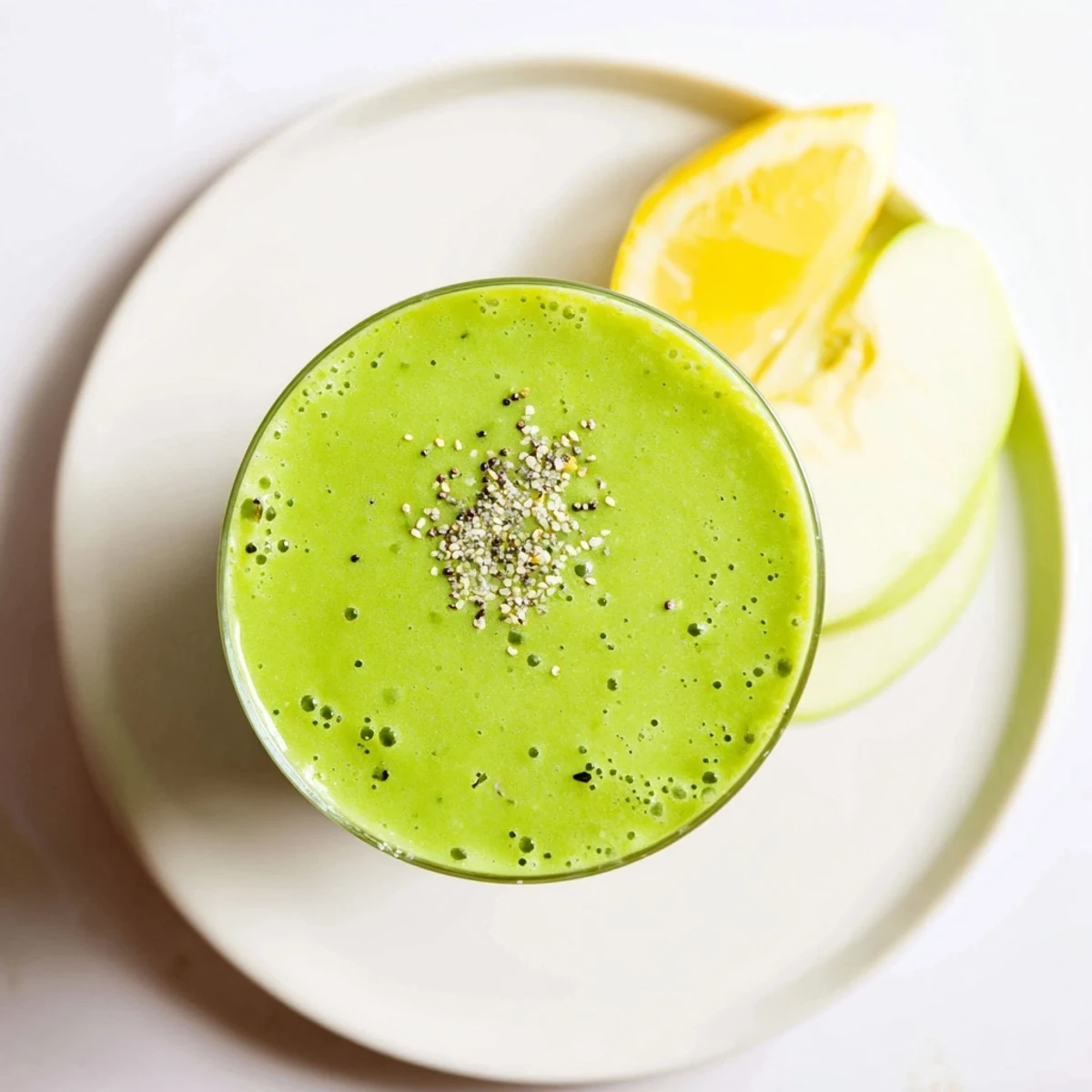 Enjoy this healthy and delicious Detox Green Smoothie, packed with greens, ginger, and lemon flavors.