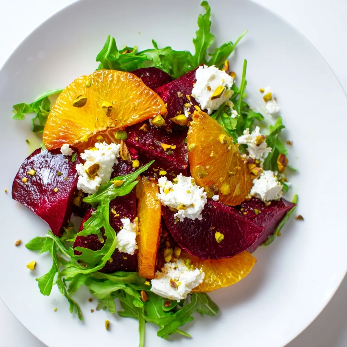 Colorful Roasted Beet and Blood Orange Salad, a fresh vegetarian dish perfect for springtime dining.
