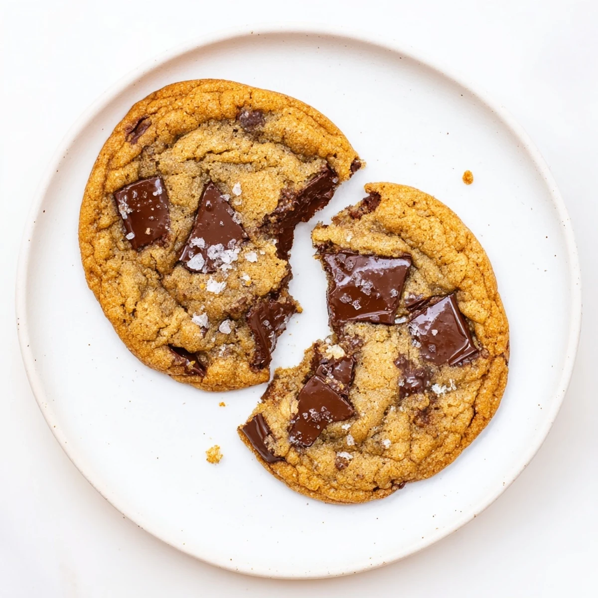 Freshly baked Miso Chocolate Chip Cookies on a cooling rack, showing golden edges and a chewy texture with melty chocolate chips.