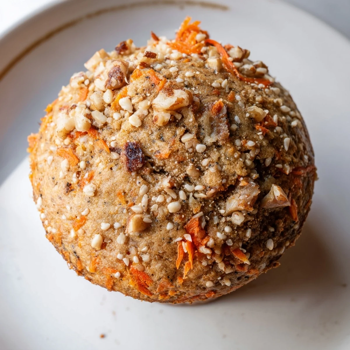 Warm Morning Glory Muffins served on a plate with a cup of coffee for a cozy breakfast.