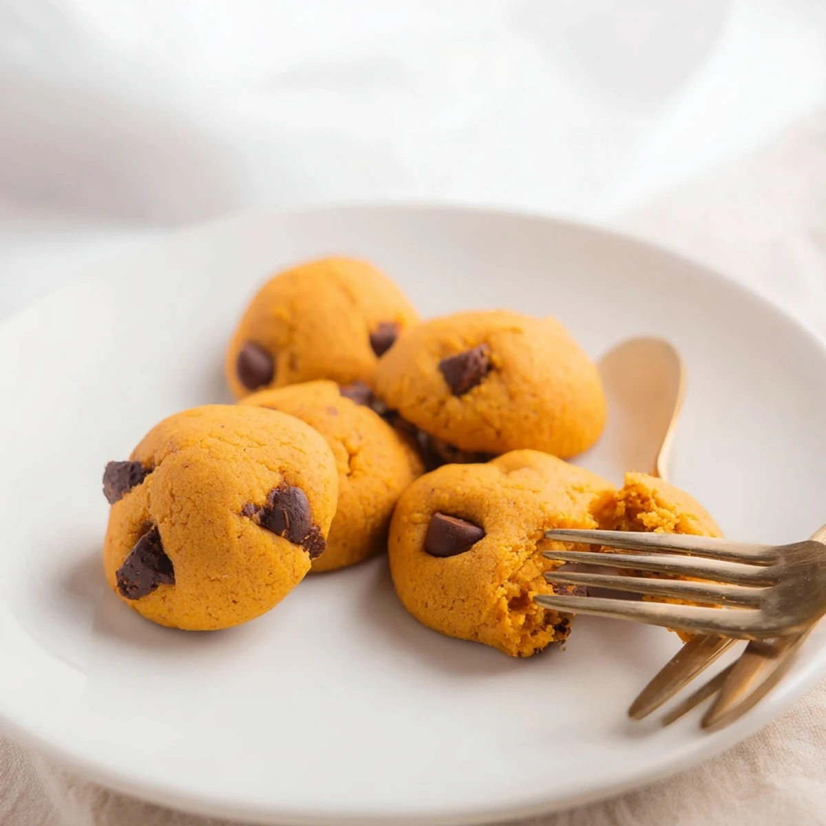 Golden pumpkin spiced cookies cooling on wire rack with autumn leaves nearby