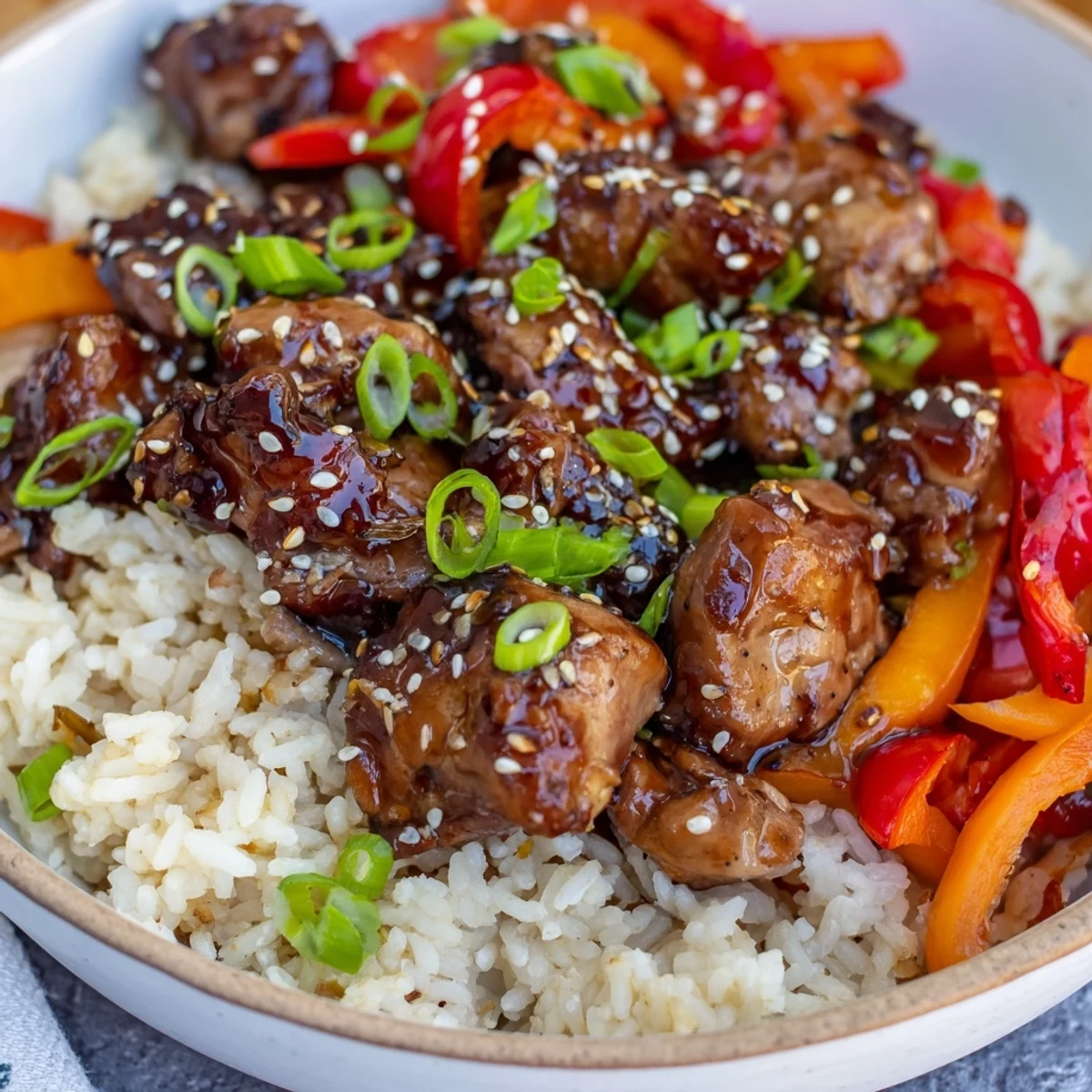 One Pan Korean BBQ Chicken Rice
