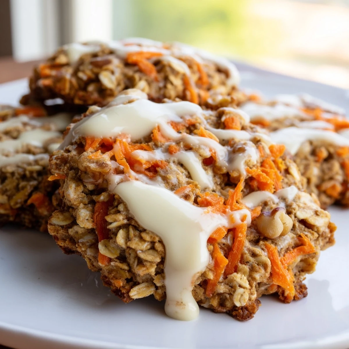 Soft Chewy Brown Butter Carrot Cake Cookies studded with chopped walnuts and warm cinnamon spices
