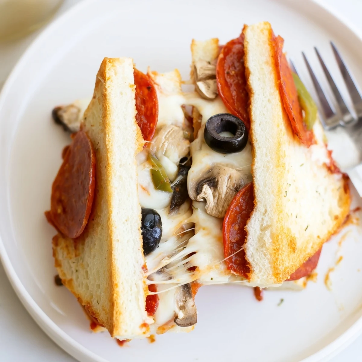 Golden, crisp Pie Iron Pizza Pockets oozing mozzarella, cooked over campfire.