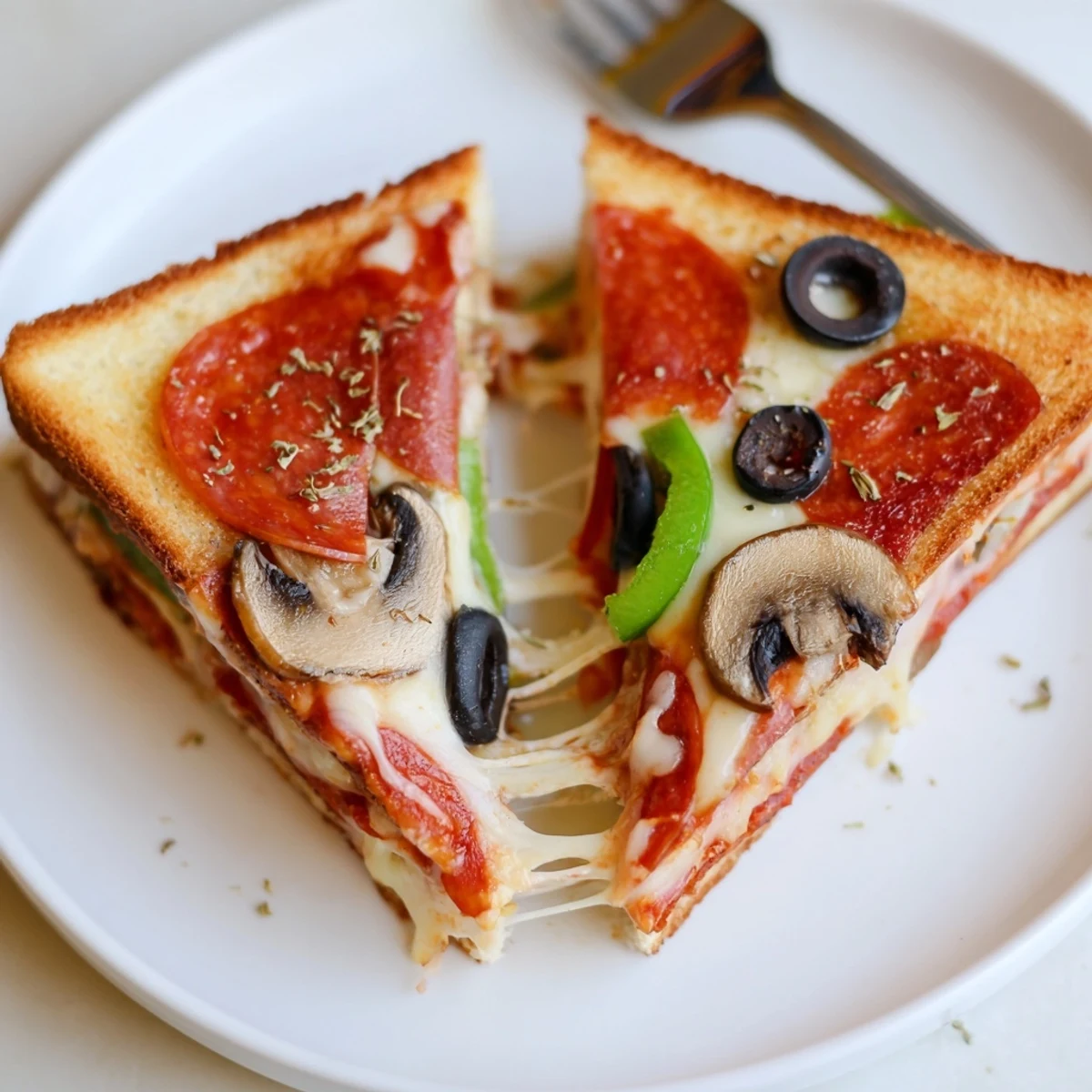 Campfire-ready Pie Iron Pizza Pockets with bubbling cheese and herb aroma.