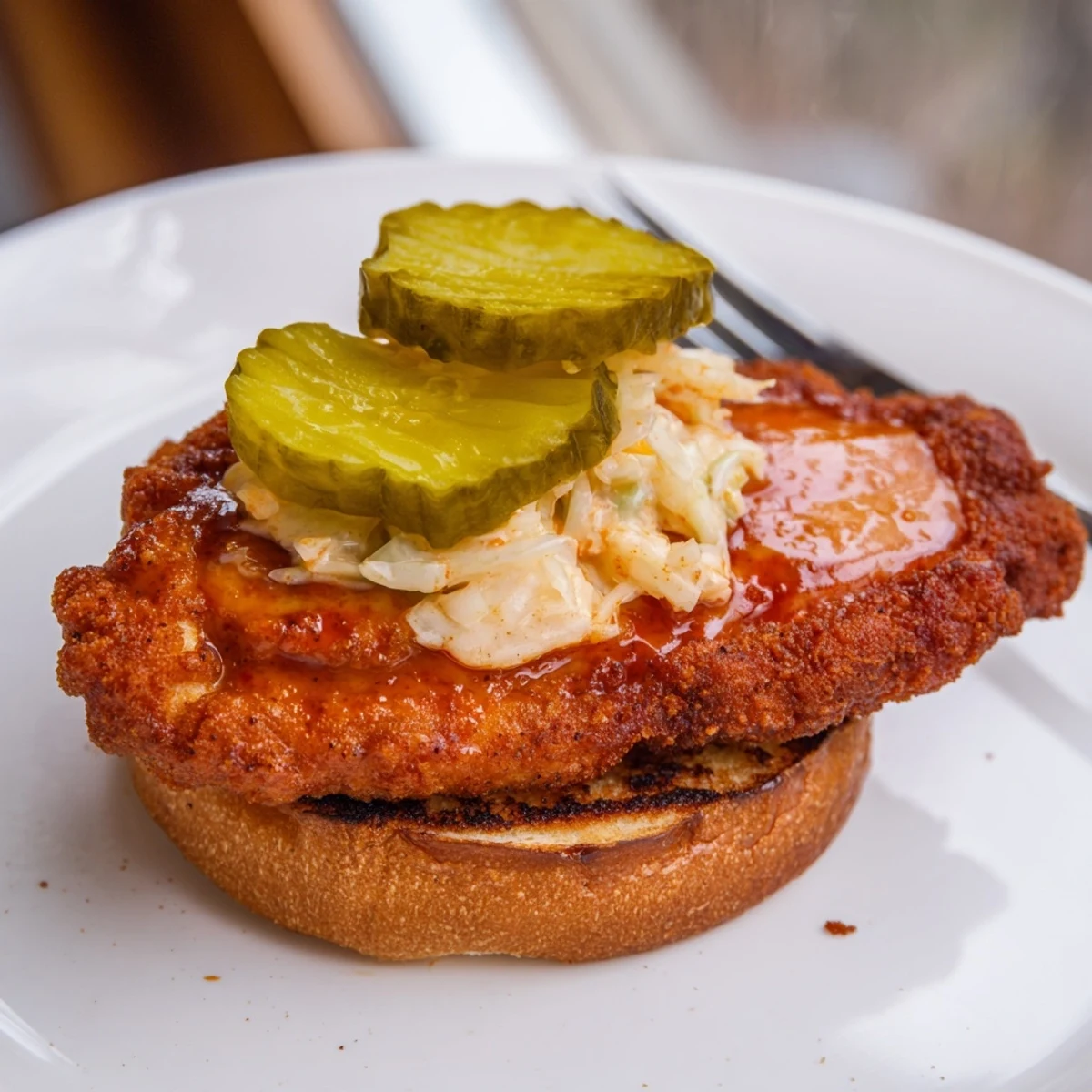 Buttermilk-marinated Spicy Nashville Hot Chicken Sandwiches with tangy pickles and sweet tea.