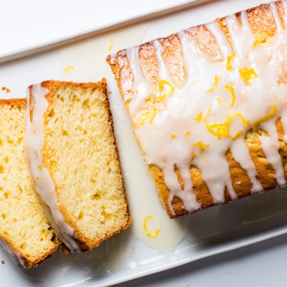 Freshly baked Greek yogurt lemon loaf cooling on wire rack with bright lemon zest garnish
