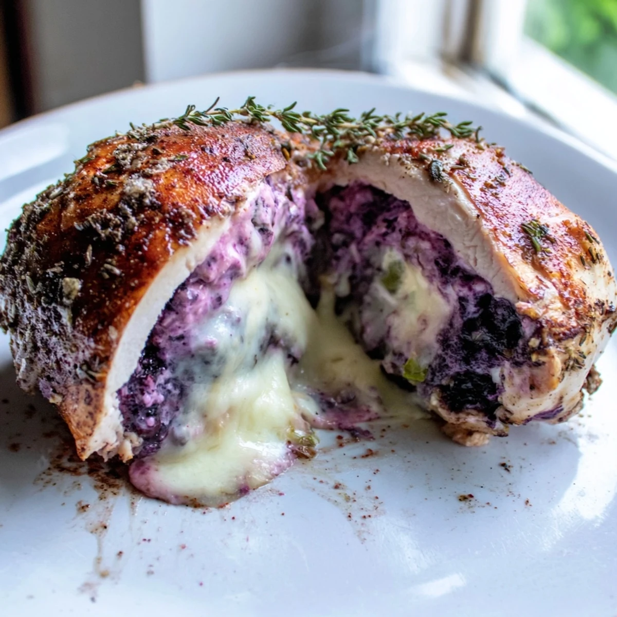 Blackberry Jalapeno Stuffed Chicken