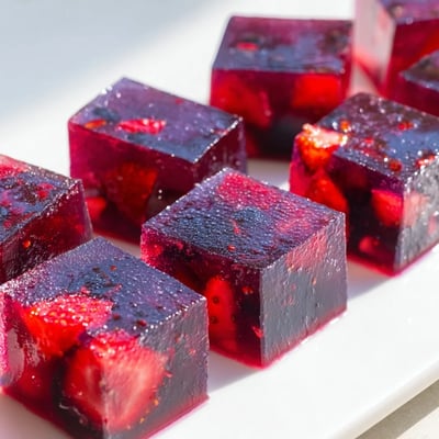 Sparkling collagen fruit jellies nestled in silicone molds ready for chilling